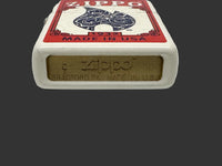 2010 Bicycle Cards White Matte Windproof Zippo Lighter - Hers and His Treasures