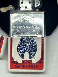 2010 Bicycle Cards White Matte Windproof Zippo Lighter - Hers and His Treasures