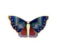 1980's Laurel Burch Butterfly Papillon Enamel Brooch Pin - Hers and His Treasures