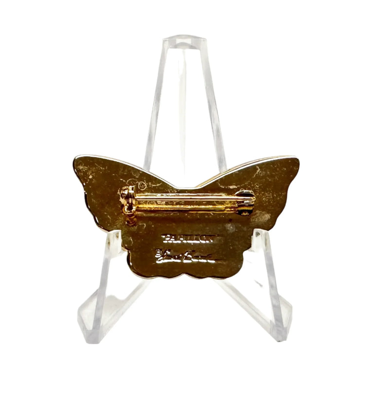 1980's Laurel Burch Butterfly Papillon Enamel Brooch Pin - Hers and His Treasures