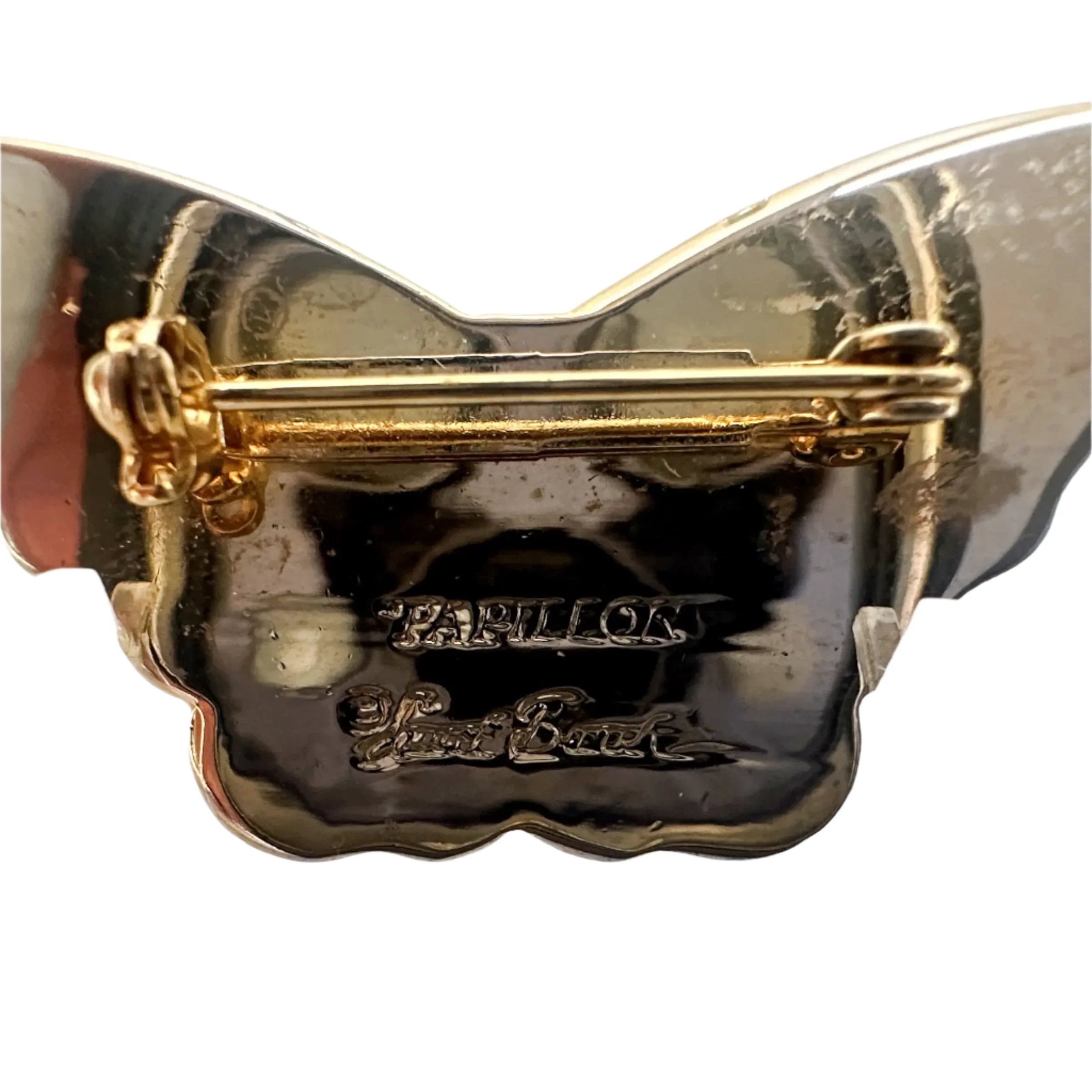 1980's Laurel Burch Butterfly Papillon Enamel Brooch Pin - Hers and His Treasures