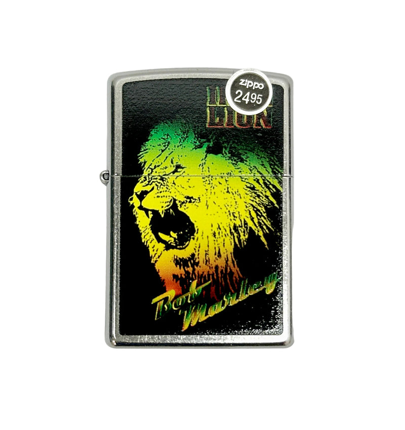 2015 28844 Bob Marley Iron Lion Street Chrome Zippo Lighter - Hers and His Treasures