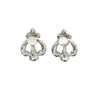 Bogoff Clear Rhinestone Silver Tone Screw Back Earrings - Hers and His Treasures