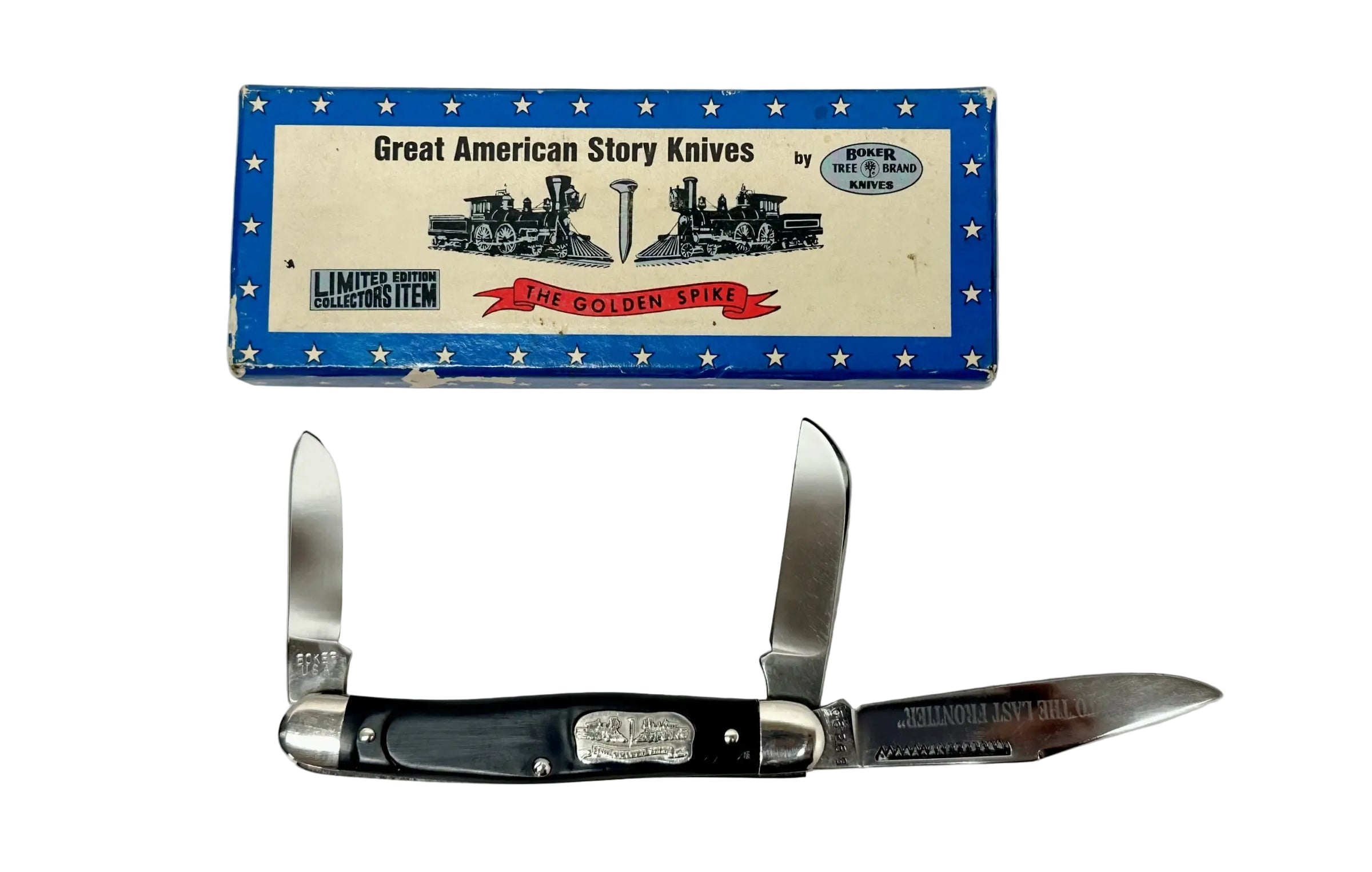 Boker 1776 Great American Story "The Golden Spike" Stockman Knife - Hers and His Treasures