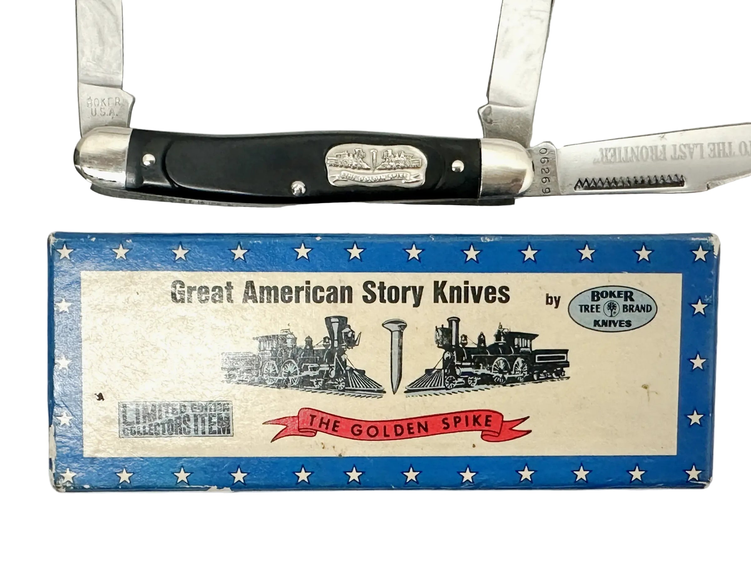 Boker 1776 Great American Story "The Golden Spike" Stockman Knife - Hers and His Treasures