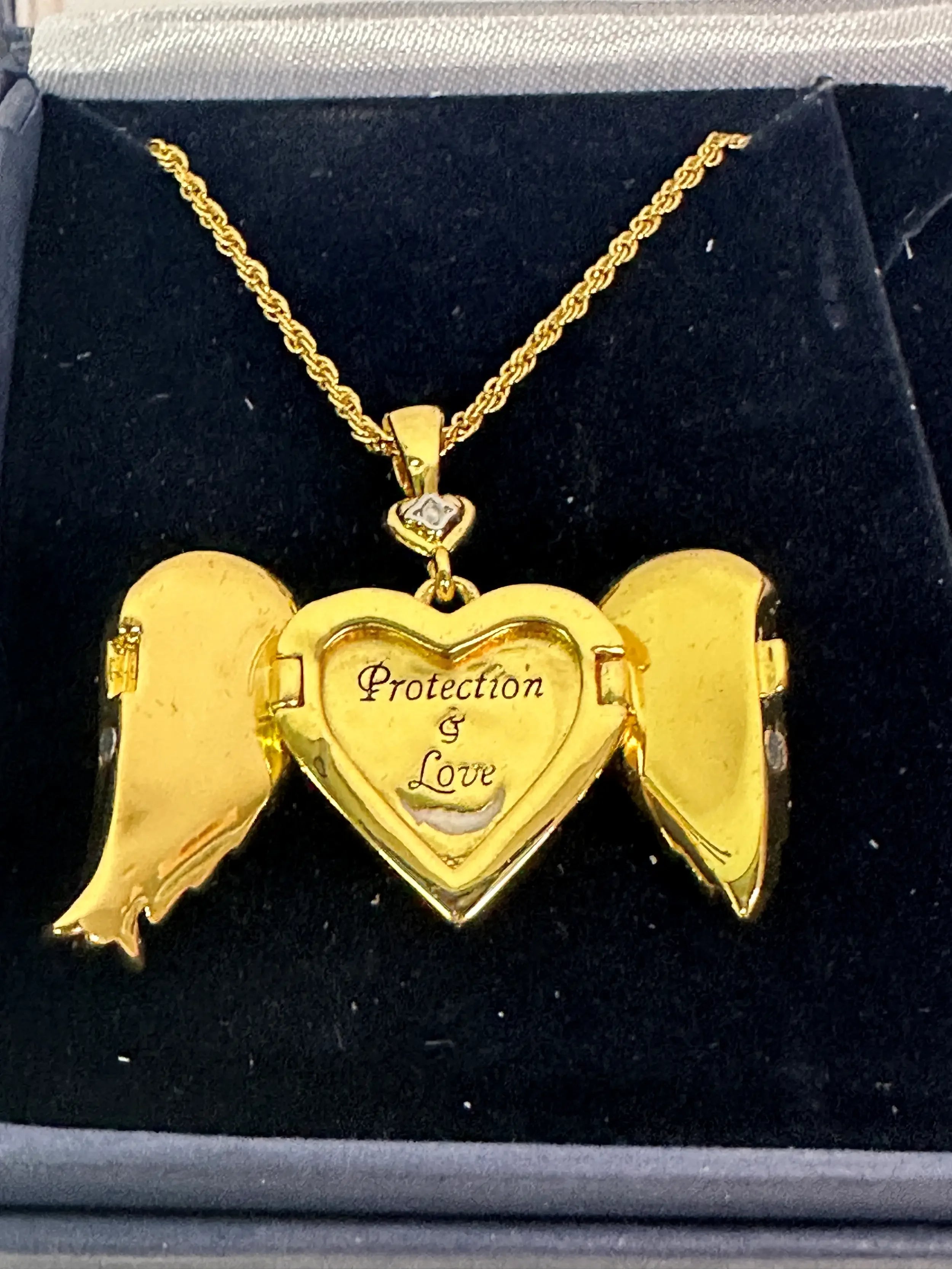 Guardian Angel Embrace Diamond and Crystal Locket Necklace – Hers
