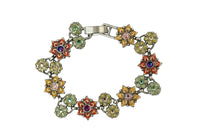 Brighton Garden of Eden Silver Tone Enamel Flower Bracelet - Hers and His Treasures