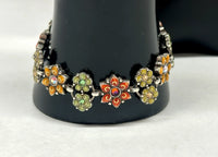 Brighton Garden of Eden Silver Tone Enamel Flower Bracelet - Hers and His Treasures