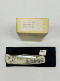 1988 Buck 426 Scrimshaw Ducks Bucklite Pocket Knife - Hers and His Treasures