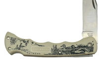 1988 Buck 426 Scrimshaw Ducks Bucklite Pocket Knife - Hers and His Treasures