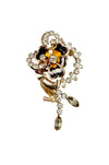 Carl-Art Inc. Pansy Enamel Rhinestone Gold Filled Brooch Pin - Hers and His Treasures