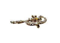 Carl-Art Inc. Pansy Enamel Rhinestone Gold Filled Brooch Pin - Hers and His Treasures