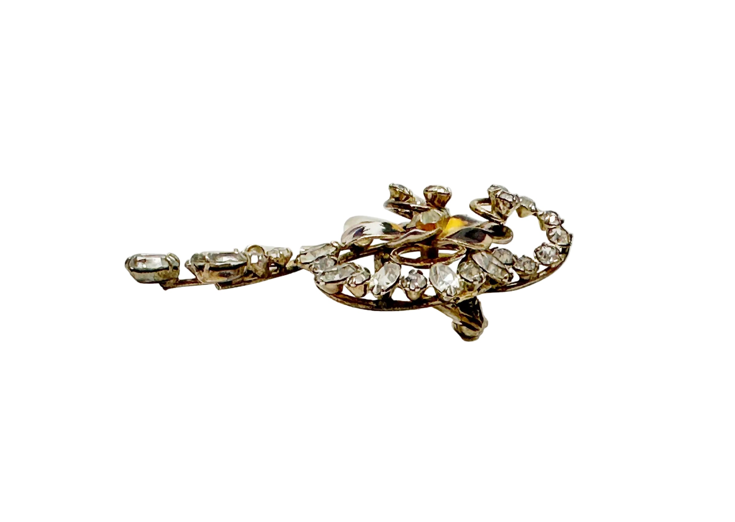 Carl-Art Inc. Pansy Enamel Rhinestone Gold Filled Brooch Pin - Hers and His Treasures