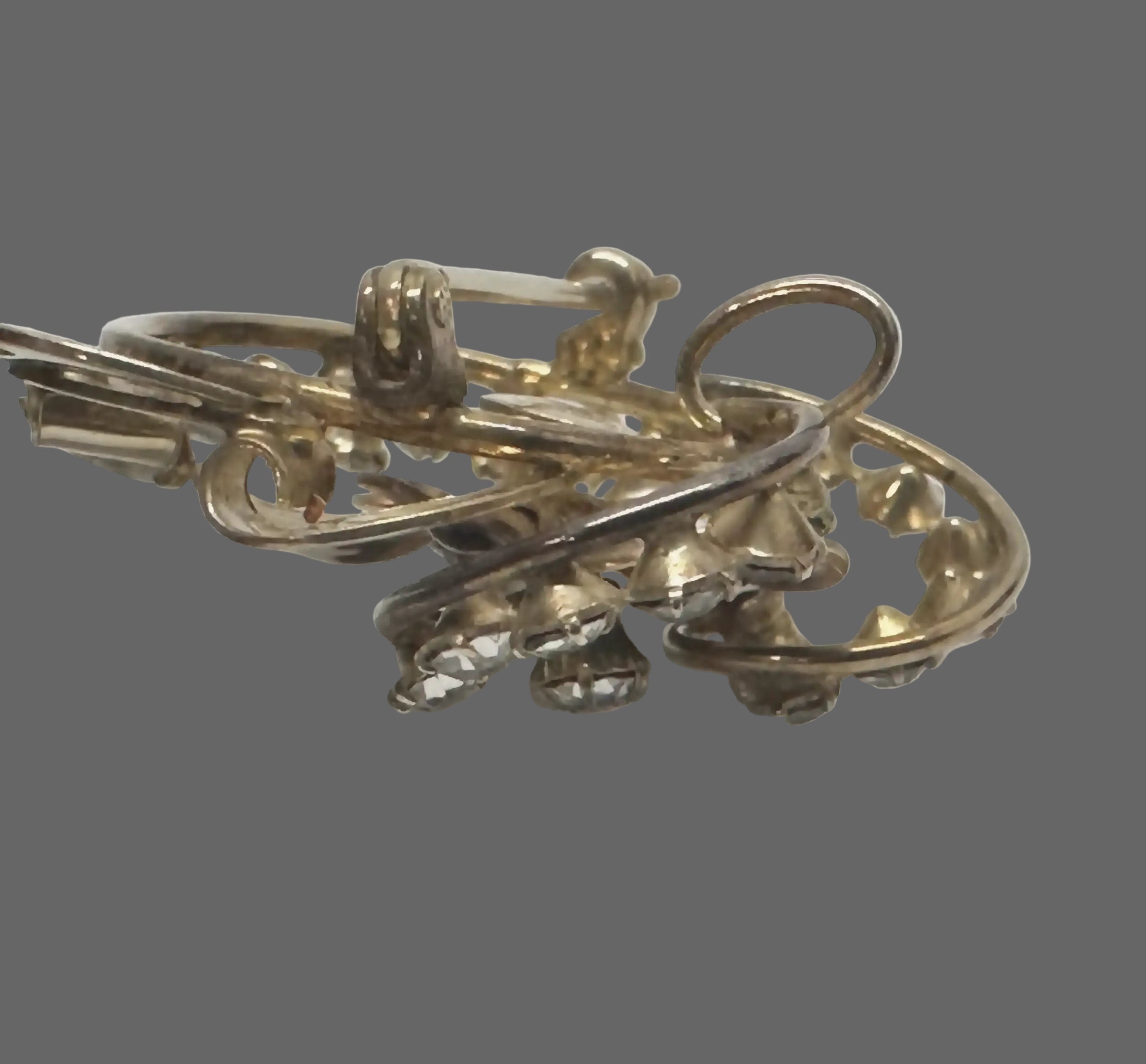 Carl-Art Inc. Pansy Enamel Rhinestone Gold Filled Brooch Pin - Hers and His Treasures