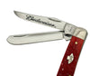 2002 Case XX Budweiser 6207 Red Bone Mini Trapper Pocket Knife - Hers and His Treasures
