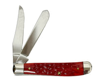 2002 Case XX Budweiser 6207 Red Bone Mini Trapper Pocket Knife - Hers and His Treasures