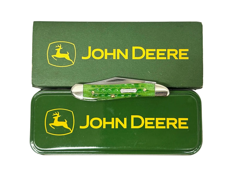 2007 Case XX 6220 John Deere Green Bone Peanut Pocket Knife - Hers and His Treasures