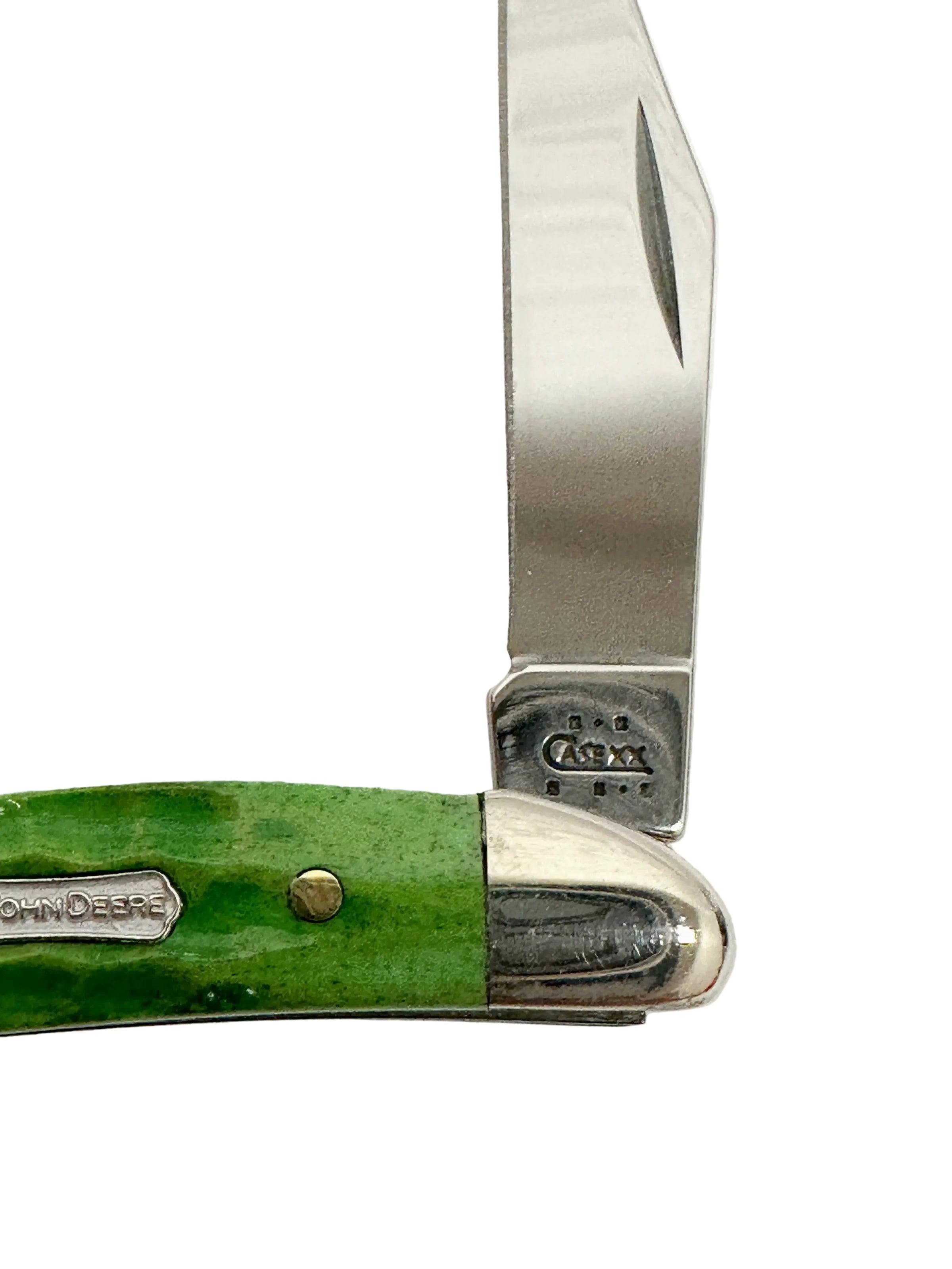 2007 Case XX 6220 John Deere Green Bone Peanut Pocket Knife - Hers and His Treasures