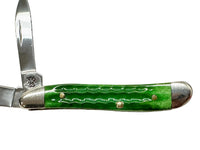 2007 Case XX 6220 John Deere Green Bone Peanut Pocket Knife - Hers and His Treasures