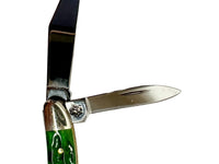2007 Case XX 6220 John Deere Green Bone Peanut Pocket Knife - Hers and His Treasures