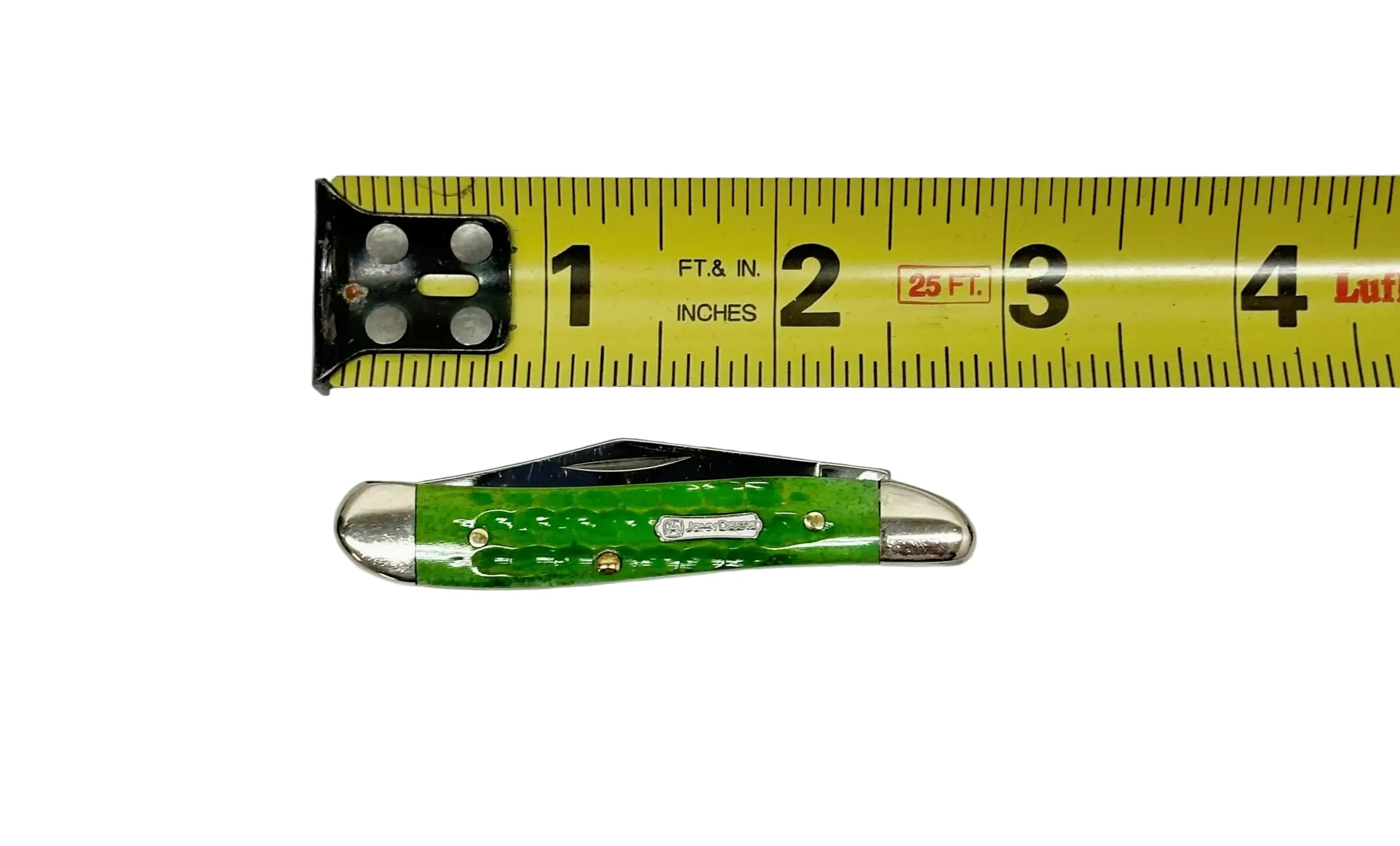 2007 Case XX 6220 John Deere Green Bone Peanut Pocket Knife - Hers and His Treasures