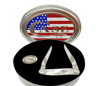 2003 Case XX Mother of Pearl 9/11 Commemorative Muskrat Pocket Knife - Hers and His Treasures