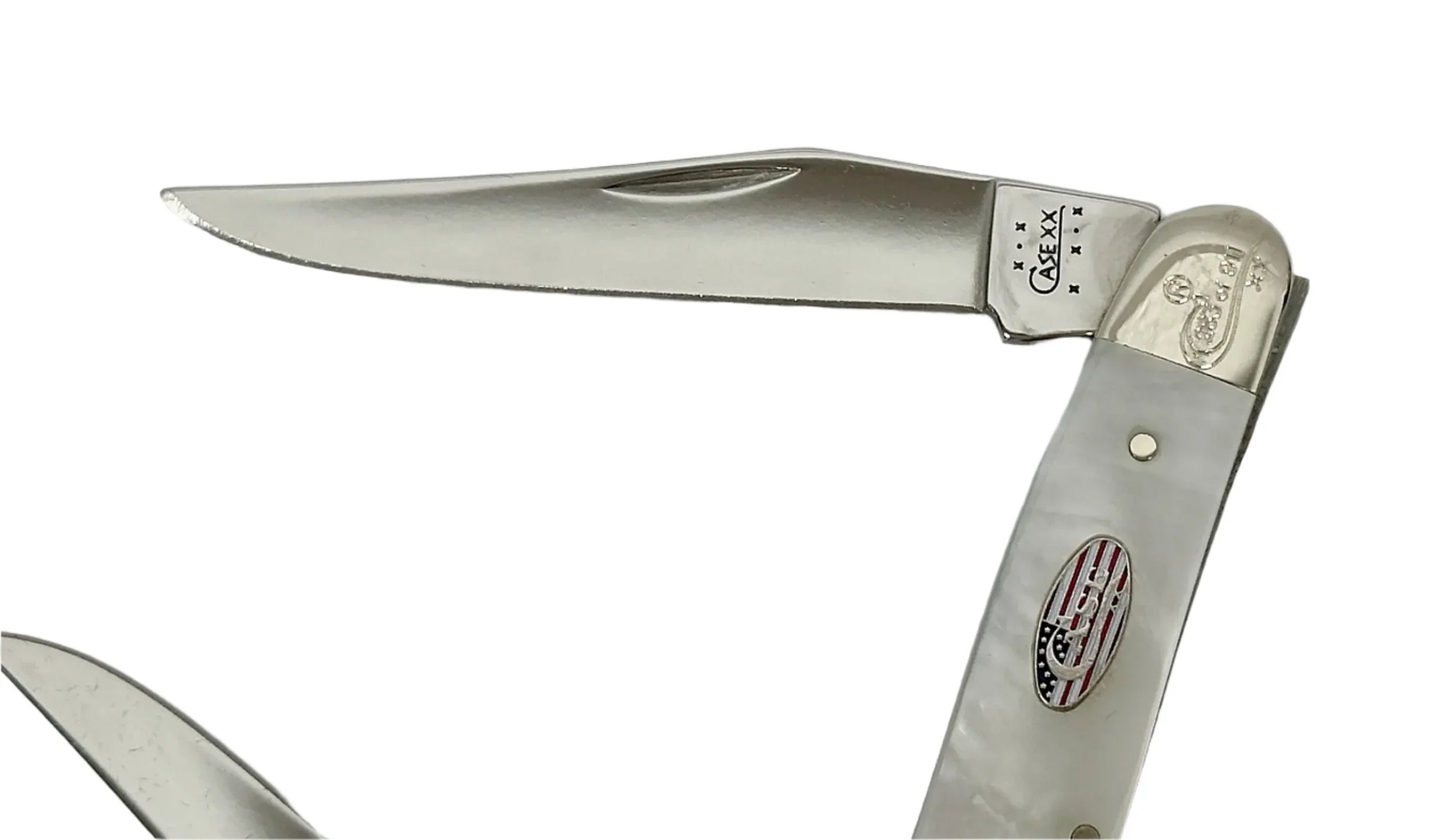 2003 Case XX Mother of Pearl 9/11 Commemorative Muskrat Pocket Knife - Hers and His Treasures