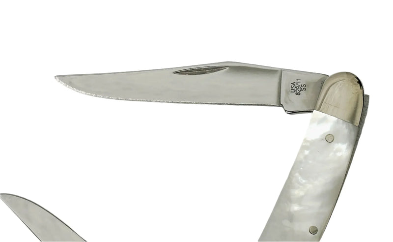 2003 Case XX Mother of Pearl 9/11 Commemorative Muskrat Pocket Knife - Hers and His Treasures