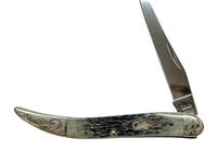 2001 Case XX 610094 Pitch Black Bone Toothpick Pocket Knife - Hers and His Treasures