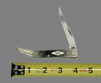 2001 Case XX 610094 Pitch Black Bone Toothpick Pocket Knife - Hers and His Treasures
