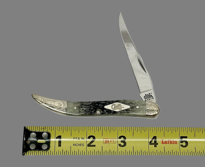 2001 Case XX 610094 Pitch Black Bone Toothpick Pocket Knife - Hers and His Treasures