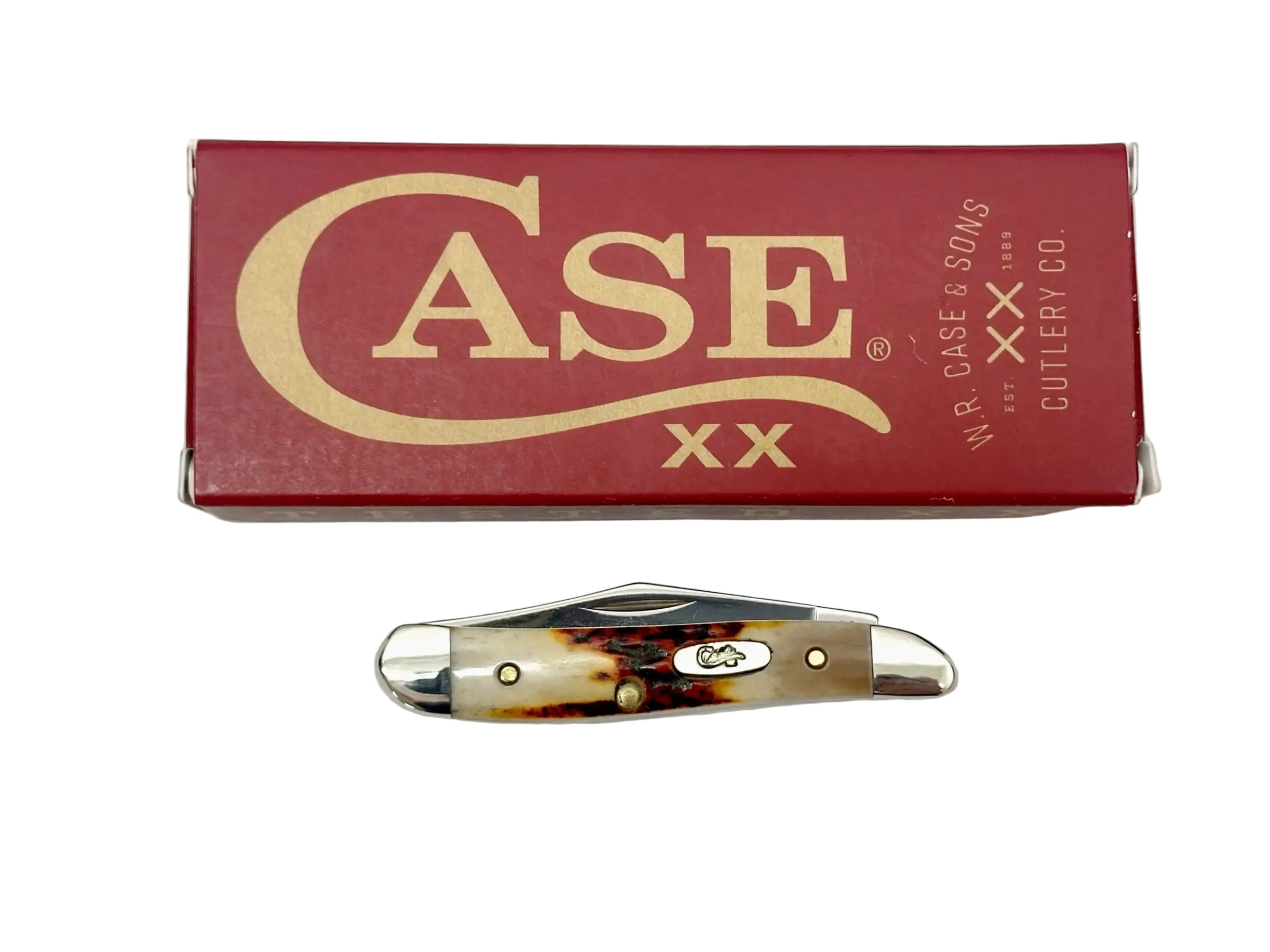 2025 Case XX Red Stag Peanut Pocket Knife - Hers and His Treasures