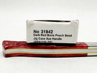 Case XX Peach Seed Jigged Dark Red Bone CS Axe Handle Pocket Knife - Hers and His Treasures