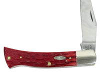 Case XX Peach Seed Jigged Dark Red Bone CS Axe Handle Pocket Knife - Hers and His Treasures