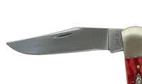 Case XX Peach Seed Jigged Dark Red Bone CS Axe Handle Pocket Knife - Hers and His Treasures