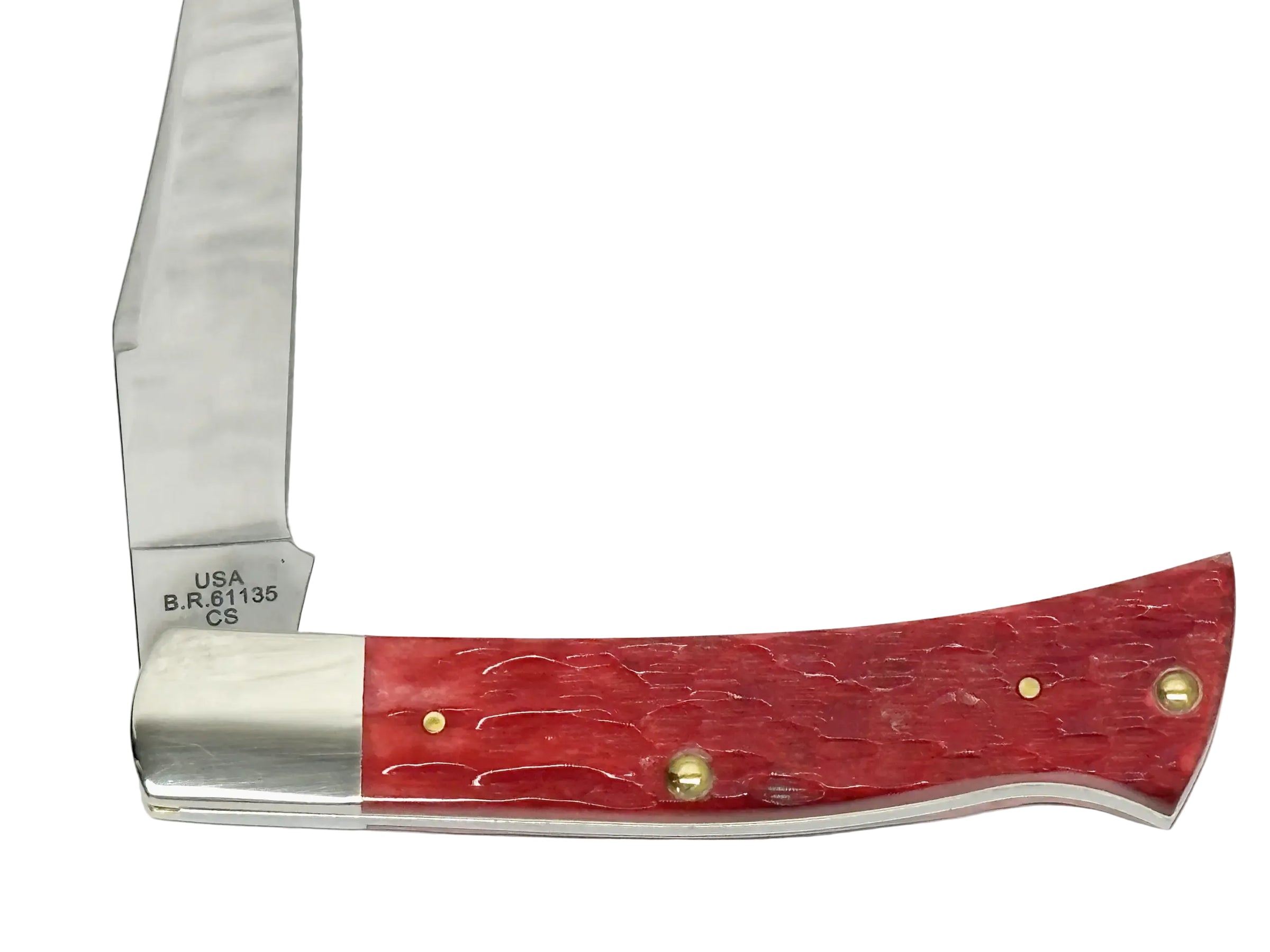 Case XX Peach Seed Jigged Dark Red Bone CS Axe Handle Pocket Knife - Hers and His Treasures