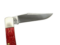 Case XX Peach Seed Jigged Dark Red Bone CS Axe Handle Pocket Knife - Hers and His Treasures