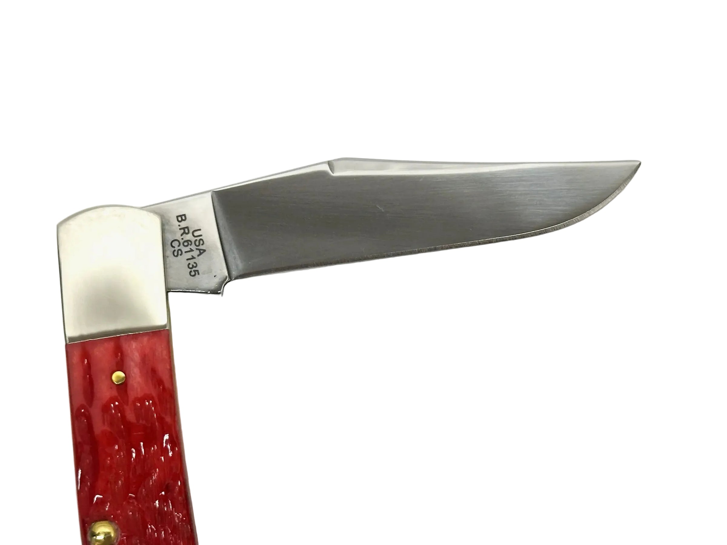 Case XX Peach Seed Jigged Dark Red Bone CS Axe Handle Pocket Knife - Hers and His Treasures