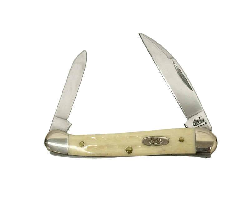 2000 Case XX Natural Bone Copperhead Pocket Knife Gift Set - Hers and His Treasures