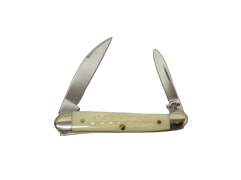 2000 Case XX Natural Bone Copperhead Pocket Knife Gift Set - Hers and His Treasures