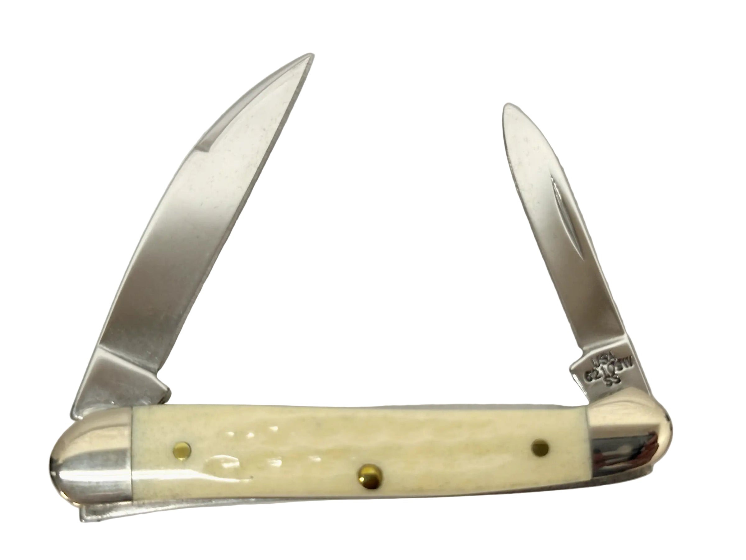 2000 Case XX Natural Bone Copperhead Pocket Knife Gift Set - Hers and His Treasures