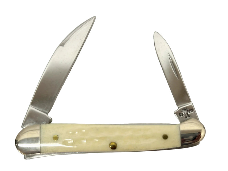 2000 Case XX Natural Bone Copperhead Pocket Knife Gift Set - Hers and His Treasures