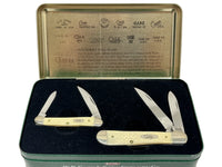 2000 Case XX Natural Bone Copperhead Pocket Knife Gift Set - Hers and His Treasures