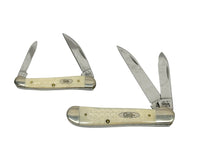 2000 Case XX Natural Bone Copperhead Pocket Knife Gift Set - Hers and His Treasures