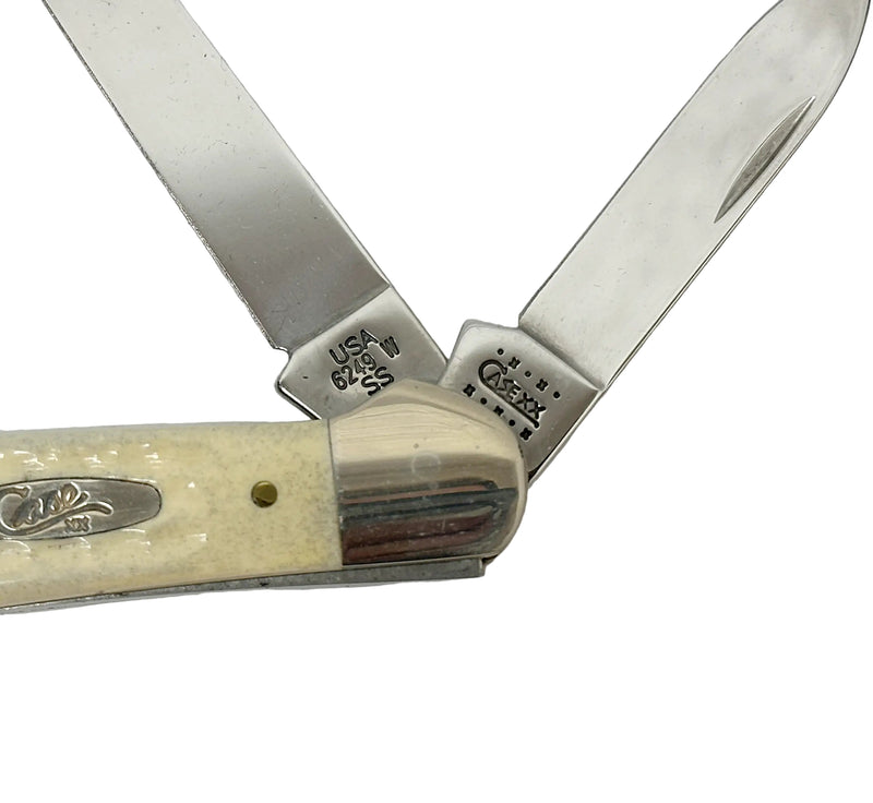 2000 Case XX Natural Bone Copperhead Pocket Knife Gift Set - Hers and His Treasures