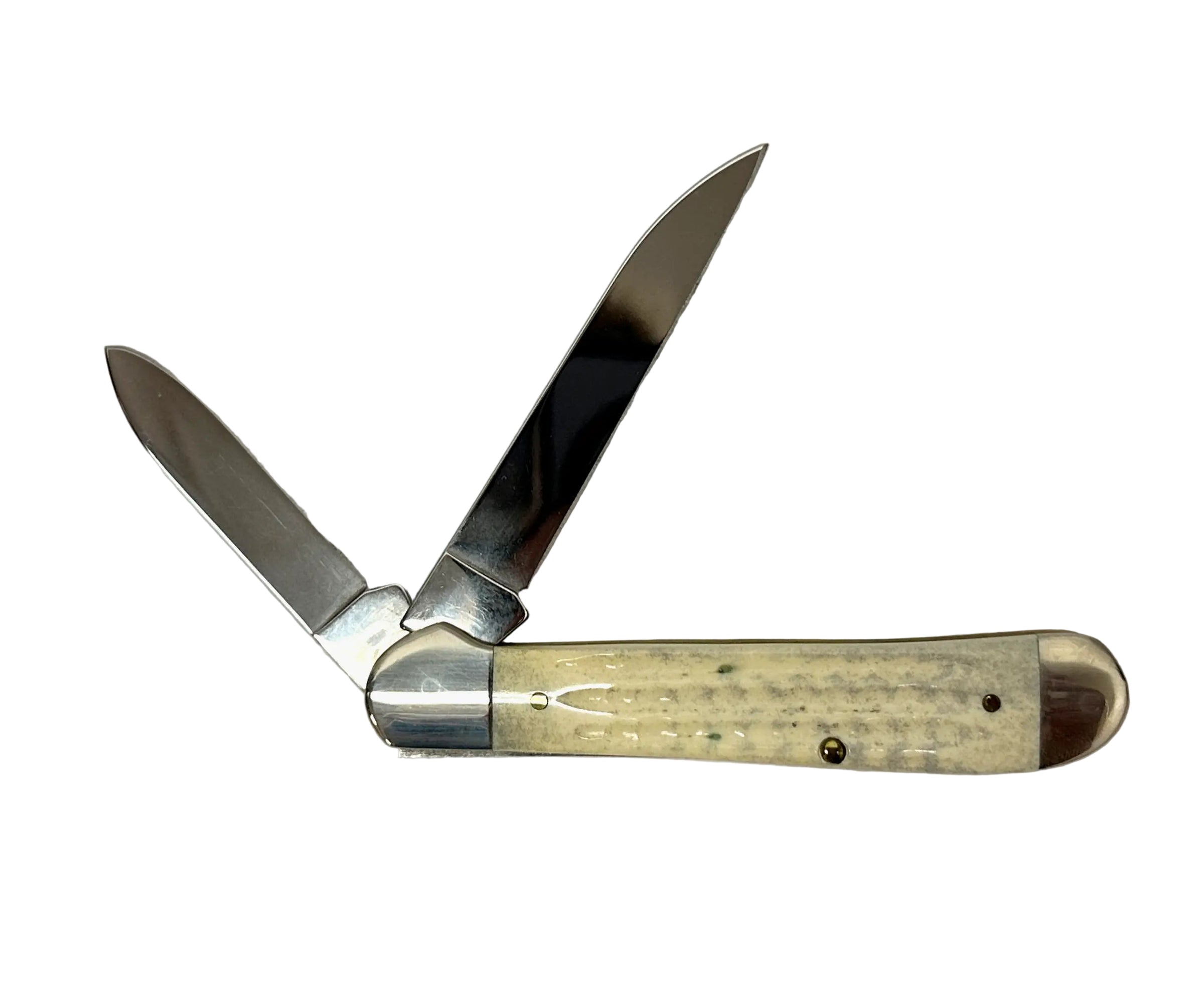 2000 Case XX Natural Bone Copperhead Pocket Knife Gift Set - Hers and His Treasures