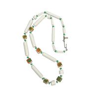 1960's Celebrity NY w/Hang Tag Porcelain Beaded Necklace - Hers and His Treasures