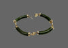 Vintage Chinese Green Nephrite Jade Link Bracelet - Hers and His Treasures