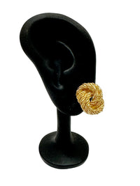 Christian Dior Twisted Rope Knot Clip-On Earrings - Hers and His Treasures