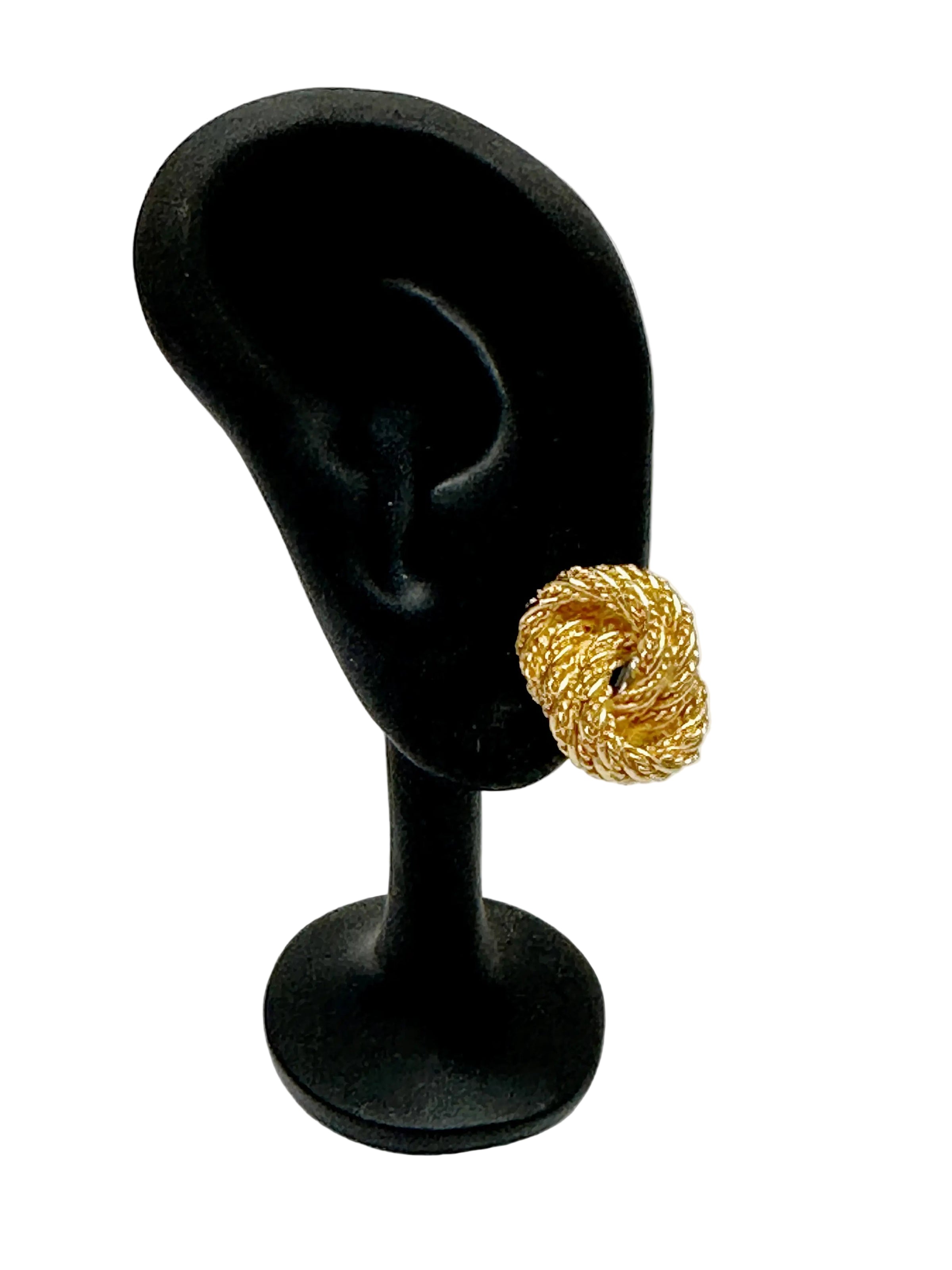 Christian Dior Twisted Rope Knot Clip-On Earrings - Hers and His Treasures